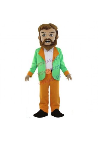 Foreign Entrepreneur In Bright Color Suits Mascot Costume