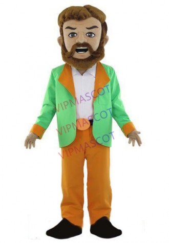 Foreign Entrepreneur In Bright Color Suits Mascot Costume
