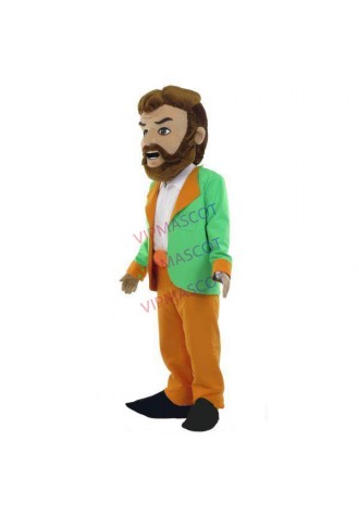 Foreign Entrepreneur In Bright Color Suits Mascot Costume