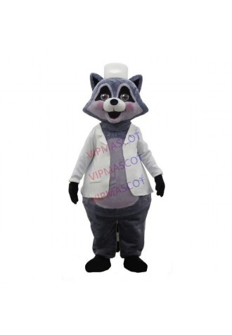 The Restrained Mr Raccoon In White Coat Mascot Costume