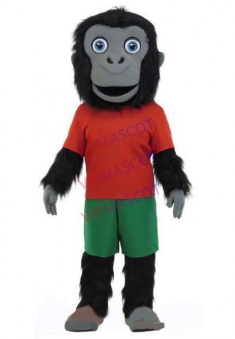 Quick-responsive Gray-faced Long Wool Monkey Mascot Costume