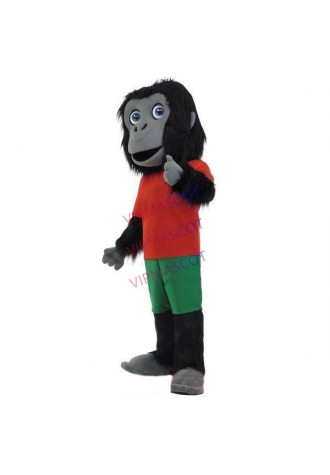 Quick-responsive Gray-faced Long Wool Monkey Mascot Costume