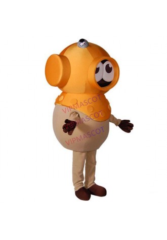 Valve Mechanical Robot With Rotating Head Mascot Cartoon Costume