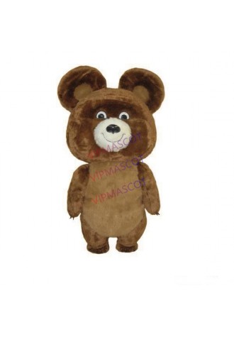 Amusing Cartoon Plush Big-headed Brown Bear Mascot Costume