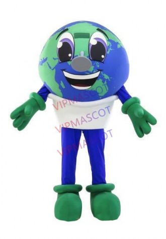 Pleased Expression The Cartoon Lightweight Earth Mascot Costume