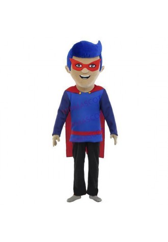 Positive The Blue-haired Super Hero Mascot Costume