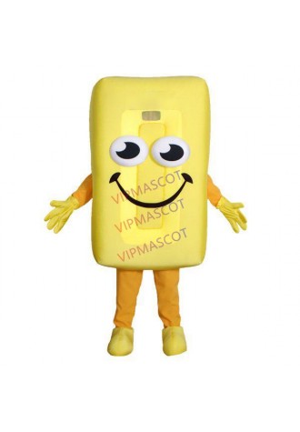 Square Shaped Cartoon Yellow Soap Mascot Lightweight Costume
