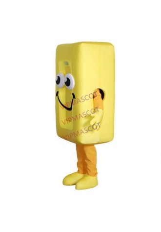 Square Shaped Cartoon Yellow Soap Mascot Lightweight Costume