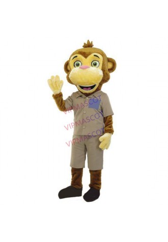 Professional Kind Wild Lifeguard Monkey Mascot Costume