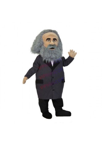 Gray-haired Scientist With Outstanding Contributions Mascot Costume