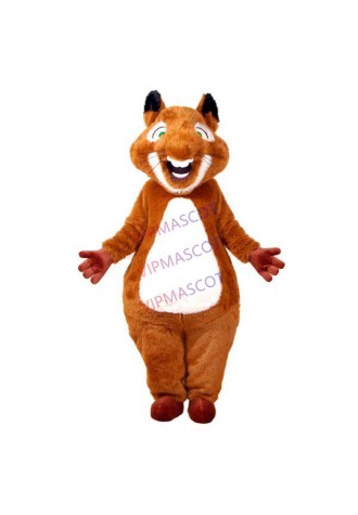 Finely Crafted Smiley Plush Chipmunk Mascot Costume