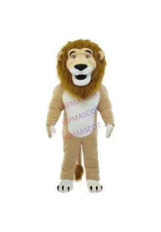 Powerful Khaki Lion Made of Soft Material Mascot Costume