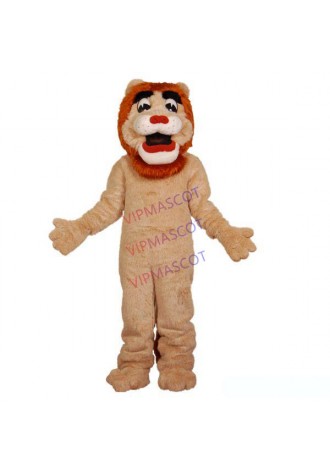 Ugly Faced The Long Fur Adult Lion Mascot Costume