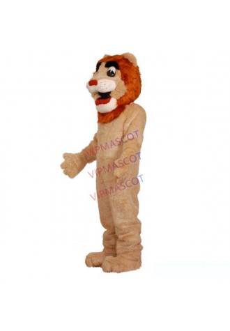 Ugly Faced The Long Fur Adult Lion Mascot Costume