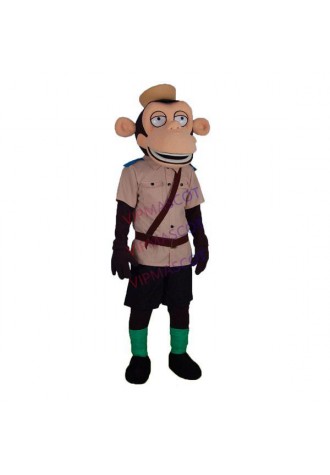 Big-mouthed Monkey Sheriff on Patrol Mascot Costume