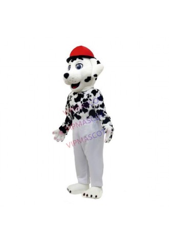 Funny Dalmatian Wearing White High Waist Pants Mascot Costume