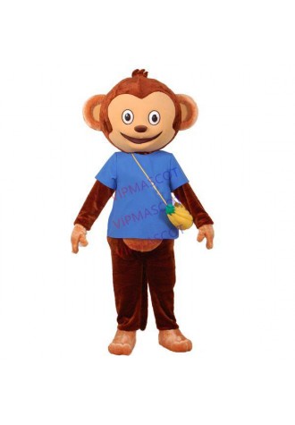 Little Monkey Carrying Banana-shaped Bag Mascot Costume