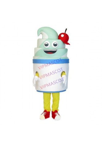 Beautifully Shaped Cherry Mousse Cake Cartoon Mascot Costume