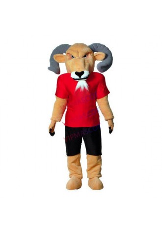 Stern Expression The Vigorous Ram Mascot Adult Costume