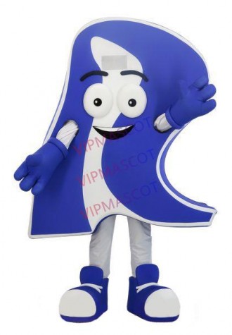 Stylishly Designed Blue Display Billboard Cartoon Mascot Costume