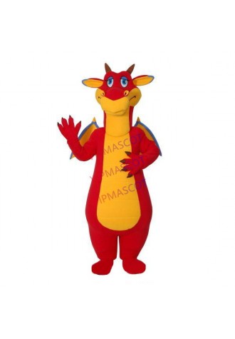 Mild Tempered Flying Dragon With Small Wings Mascot Costume