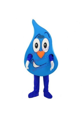 Designed Cartoon Blue Drop-shaped Doll Mascot Costume