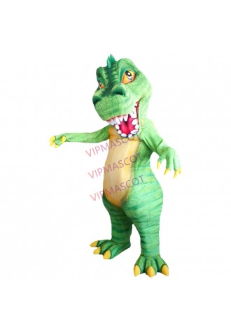 Professional Fancy T-Rex Green Mascot Costume