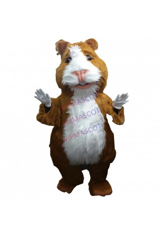 Breathable Furry Guinea Pig Brown Hamster Mascot Costume