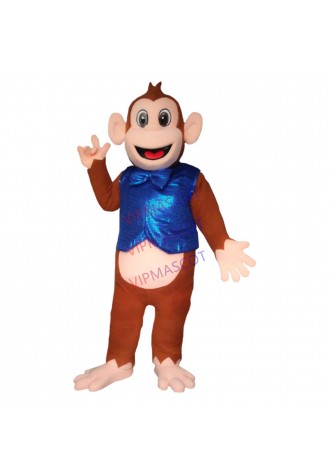 Halloween Circus Monkey With Waistcoat Mascot Costume