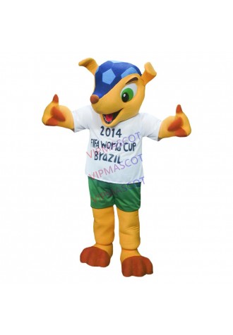 Brazil Yellow Fawn Mascot Costume For World Cup