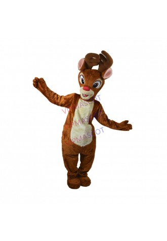 Rudolph The Red Nosed Reindeer Mascot For Christmas Party