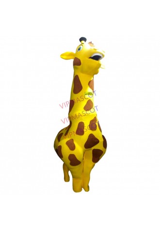 Sturdy Yellow Giraffe Mascot Adult Size Costume