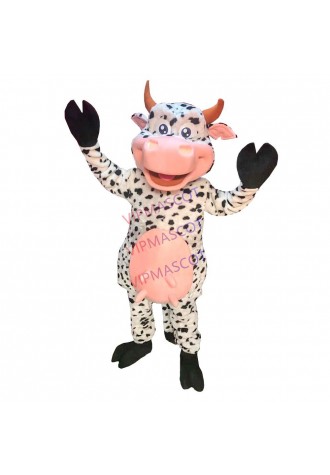 Convivial Fat Farm Cow Mascot Adult Style Costume