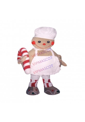 Chef Version of Gingerbread Man Mascot For Christmas Party