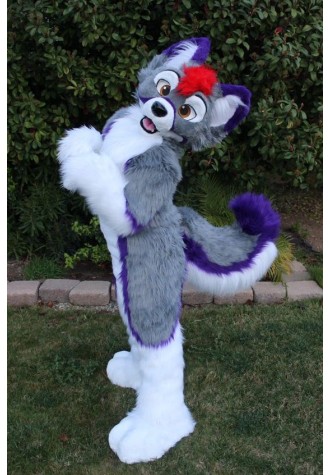 Grey Husky Dog Fursuit Costume Mascot Costume
