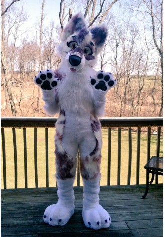 Happy Wolf Dog Fursuit Costume Mascot Costume