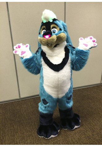 Blue Bunny Fursuit Costume Mascot Costume