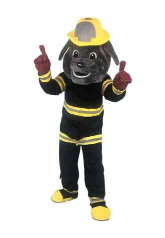 Superb Fire Bulldog Mascot Costume