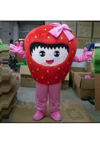 Fruit Strawberry Mascot Costume Cosplay Party Fancy Dress Outfit Adult Parade