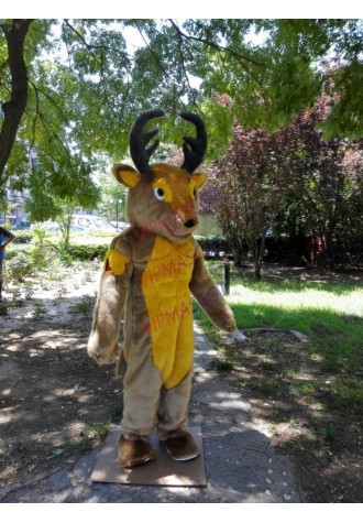 Plush Deer Mascot Costume Suit Cosplay Party Game Dress Outfit Halloween Adult