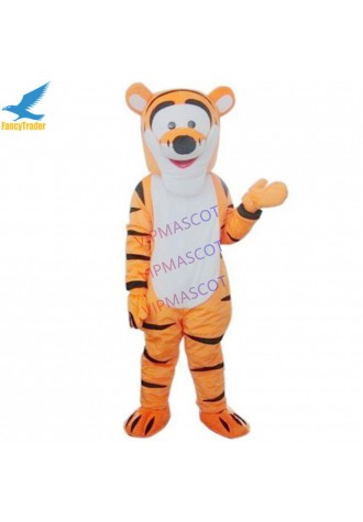 Adult Cartoon Tigger Mascot Costume Tiger Fancy Suit Outfit Party Prop Halloween