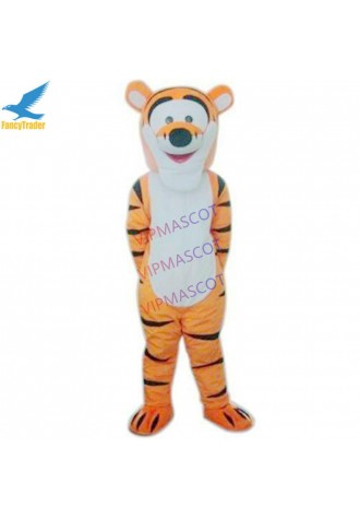 Adult Cartoon Tigger Mascot Costume Tiger Fancy Suit Outfit Party Prop Halloween