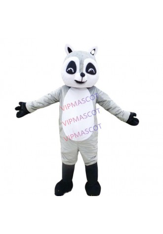 Grey Raccoon Mascot Costume Panda Bear Adult Dress Animals Parade Outfit Cosplay