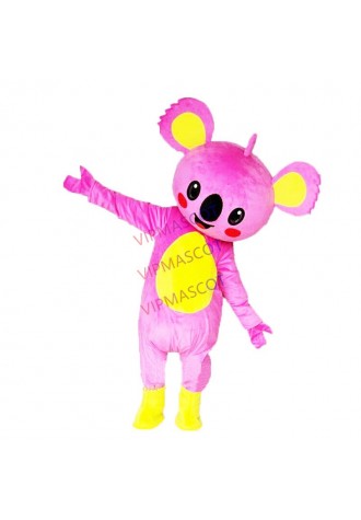 Pink Koala Mascot Costume Suit Cosplay Adults Animal Advertising Fancy Dress