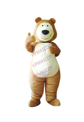 High Quality Adult Cartoon Walking Mascot Cute Bear Halloween Party Costume Suit
