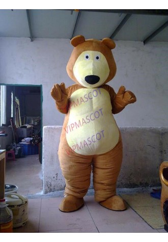 High Quality Adult Cartoon Walking Mascot Cute Bear Halloween Party Costume Suit