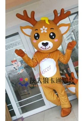 Deer Mascot Costume Cosplay Animal Party Fancy Dress Outfit Advertising Adults