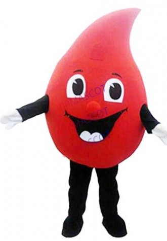Red Drop of Blood Mascot Costume Christmas Cosplay Party Fancy Dress Adults Suit
