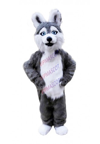 Dog Husky Mascot Costume Suit Cosplay Party Game Dress Outfit Halloween Adult