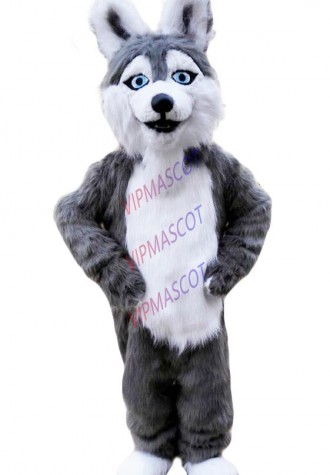 Dog Husky Mascot Costume Suit Cosplay Party Game Dress Outfit Halloween Adult